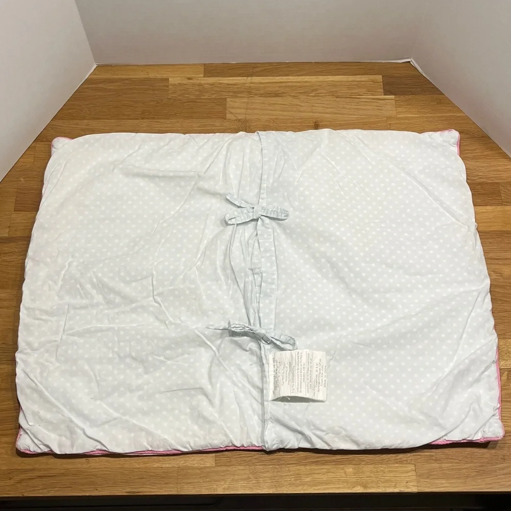 Pottery Barn Kids Pale Pink Floral Butterfly & Flower Quilted Pillow Sham